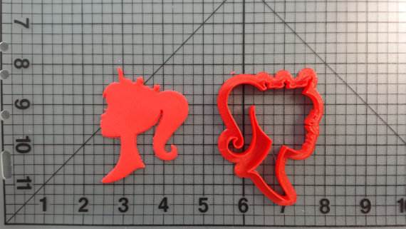Barbie with Crown Silhouette Cookie Cutter