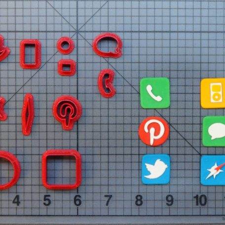 Application Icons 266-A486 Cookie Cutter Set