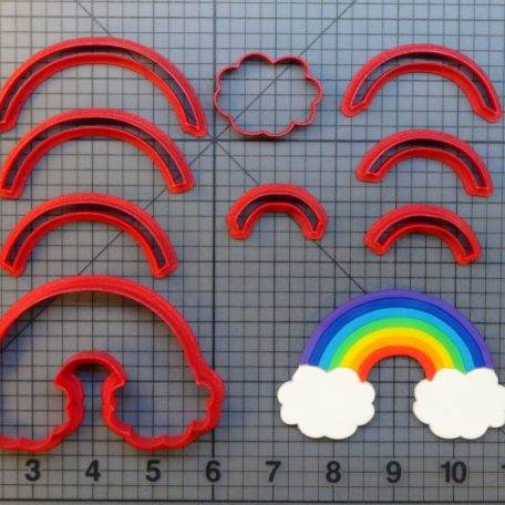 Rainbow and Clouds 266-A019 Cookie Cutter Set (4 inch)