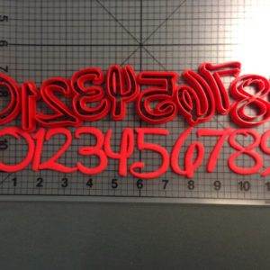 Disney Font Number Cookie Cutters