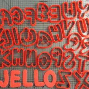 Jello Font Uppercase Cookie Cutters