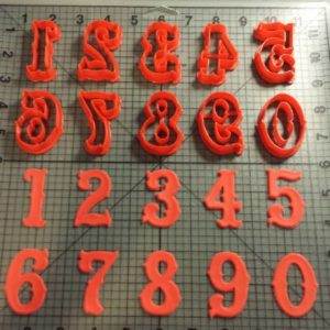 Red Sox Inspired Font Number Cookie Cutters