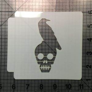 Skull and Crow Stencil 100
