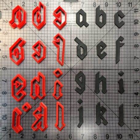 Gothic Font Lowercase Cookie Cutters (1)