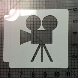 Movie Camera Stencil 100