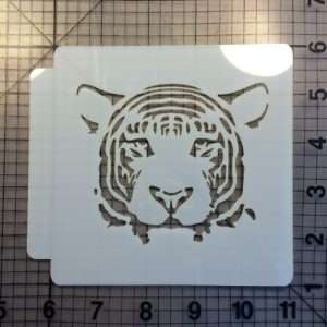 Tiger Face Stencil 100