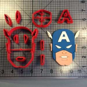 Captain America Face Cookie Cutter Set