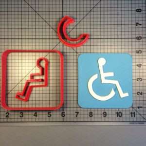 Wheelchair Sign 100 Cookie Cutter Set