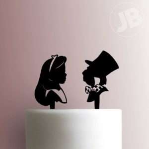 Alice and Mad Hatter Cake Topper 100