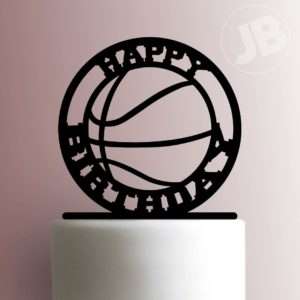 Basketball Happy Birthday Cake Topper 100