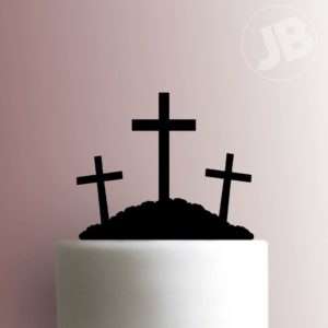 Easter - Crosses on Calvary 225-B415 Cake Topper