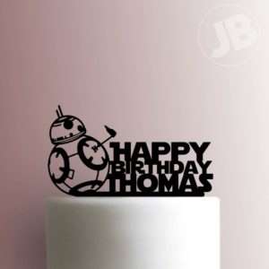 Custom Star Wars - BB8 Happy Birthday Name 225-B429 Cake Topper