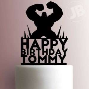 Custom Hulk Happy Birthday Cake Topper 100