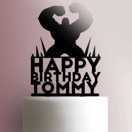 Custom Hulk Happy Birthday Cake Topper 100