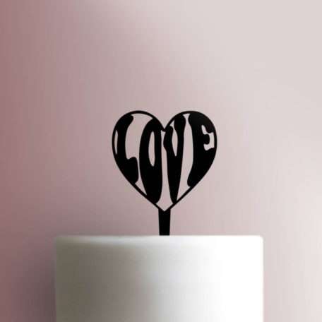 Love Heart Cake Topper 100