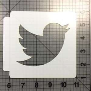 Twitter Logo Stencil 100