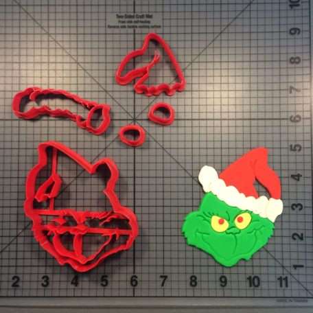 The Grinch with Santa Hat 266-D005 Cookie Cutter Set