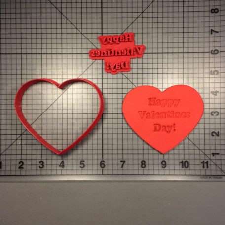 Valentines Day Heart 266-E761 Cookie Cutter and Stamp
