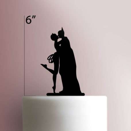Cat Woman And Batman 100 Cake Topper