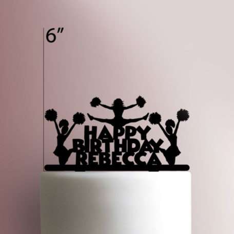 Custom Cheerleader Happy Birthday Cake Topper 100