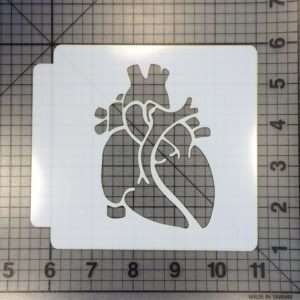 Anatomical Heart 100 Stencil