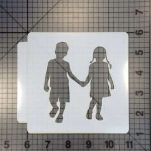 Boy and Girl Stencil 100