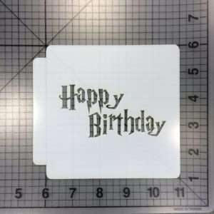 Harry Potter Happy Birthday Stencil 100