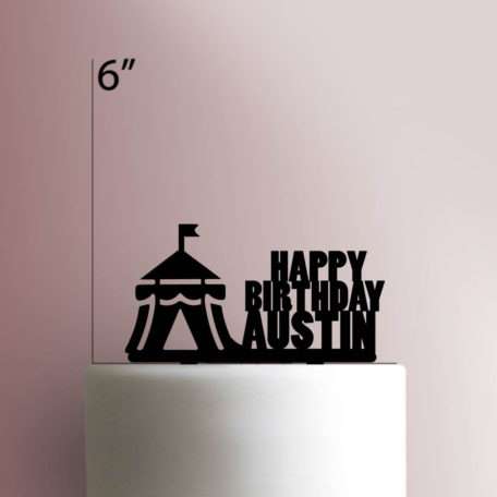 Custom Circus Tent Happy Birthday 225-053 Cake Topper