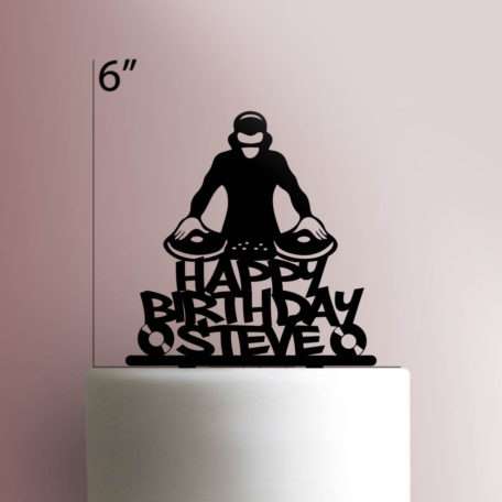 Custom DJ Happy Birthday 225-052 Cake Topper