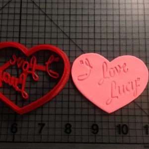 JB_I Love Lucy Cookie Cutter and Stamp (Show Logo 101)