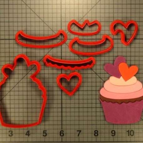 Heart Cupcake 266-356 Cookie Cutter Set