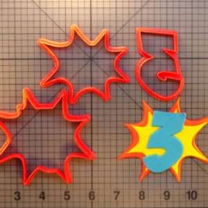 Pow Number 3 266-447 Cookie Cutter Set