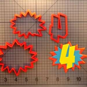Pow Number 4 266-448 Cookie Cutter Set