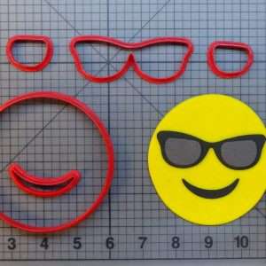 Emoji with Sunglasses 266-A044 Cookie Cutter Set