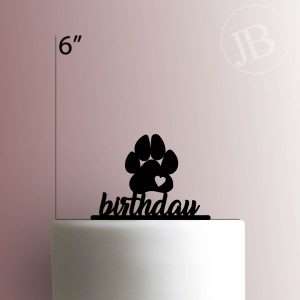 Birthday Paw Heart 225-399 Cake Topper