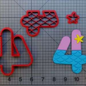 Mermaid Number - Four 266-A331 Cookie Cutter Set
