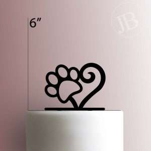 Paw Heart 225-408 Cake Topper