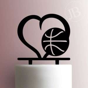 Basketball Heart 225-500 Cake Topper