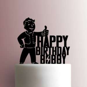 Custom Fallout Vault Boy Happy Birthday 225-501 Cake Topper