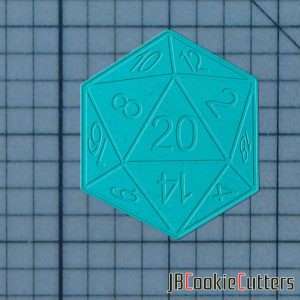 D20 Die 227-412 Cookie Cutter and Stamp