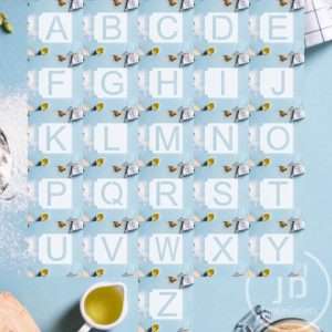 Arial Font Uppercase 783-A671 Stencils