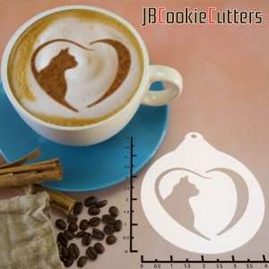 Cat Heart 263-072 Latte Art Stencil