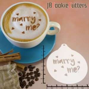 Marry Me 263-095 Latte Art Stencil