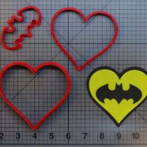 Batman Heart 266-B404 Cookie Cutter Set