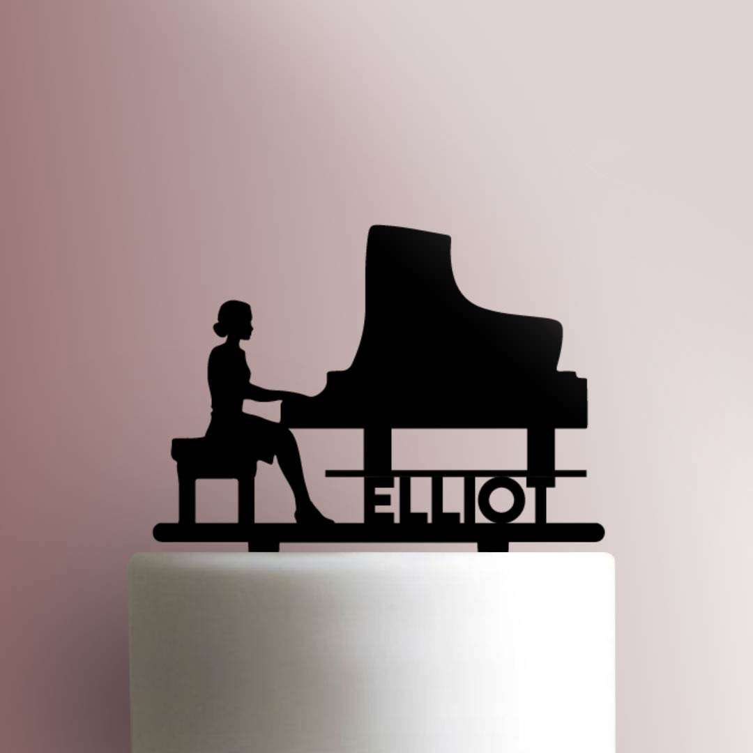 Piano Recital Musician Birthday Cake Topper Personalized 