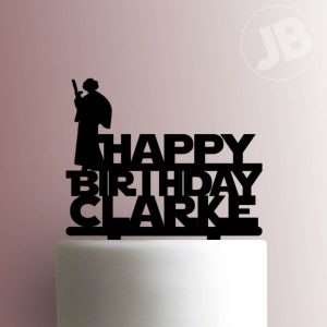 Custom Star Wars Leia Happy Birthday 225-733 Cake Topper