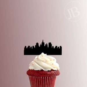 Batman Gotham City Skyline 228-194 Cupcake Topper
