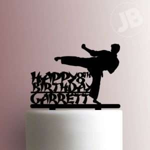 Custom Karate Number Happy Birthday 225-761 Cake Topper