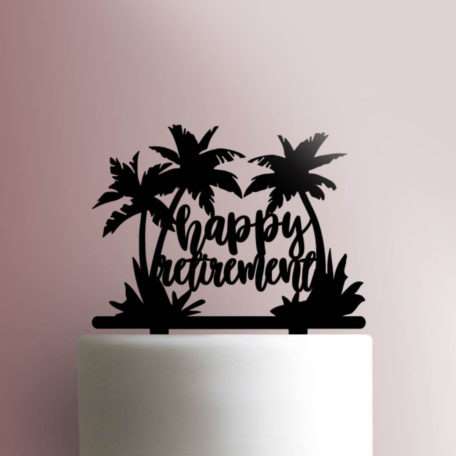 Happy Retirement Palm Trees 225-760 Cake Topper