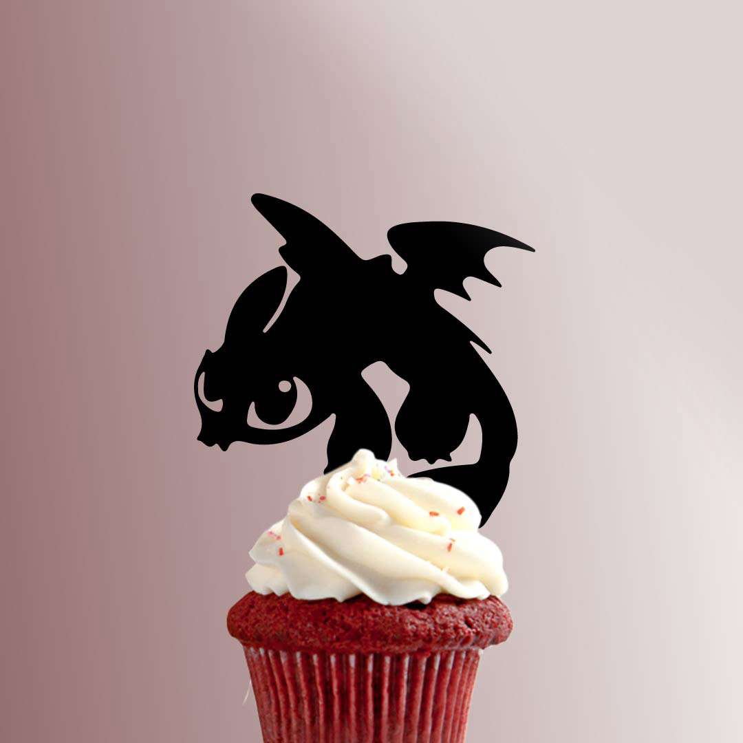 Dragon Glitter Cupcake Toppers any color 